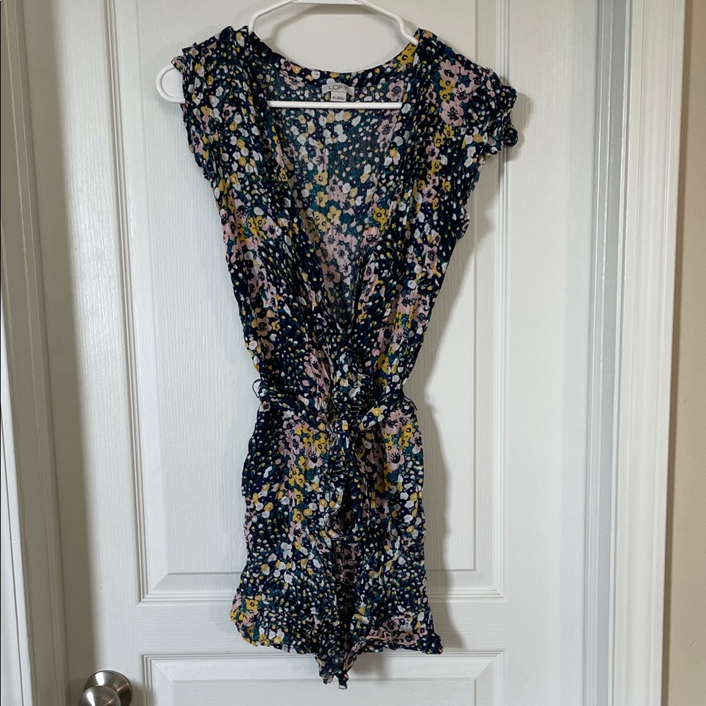 LOFT Multicolor Floral Romper